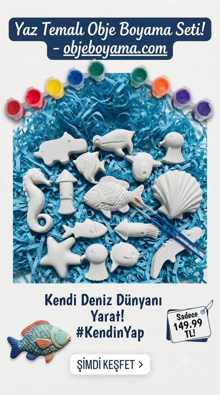 Yaz Temalı Obje Boyama Seti — Kendi Deniz Dünyanı Yarat